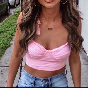Pink crop top adika